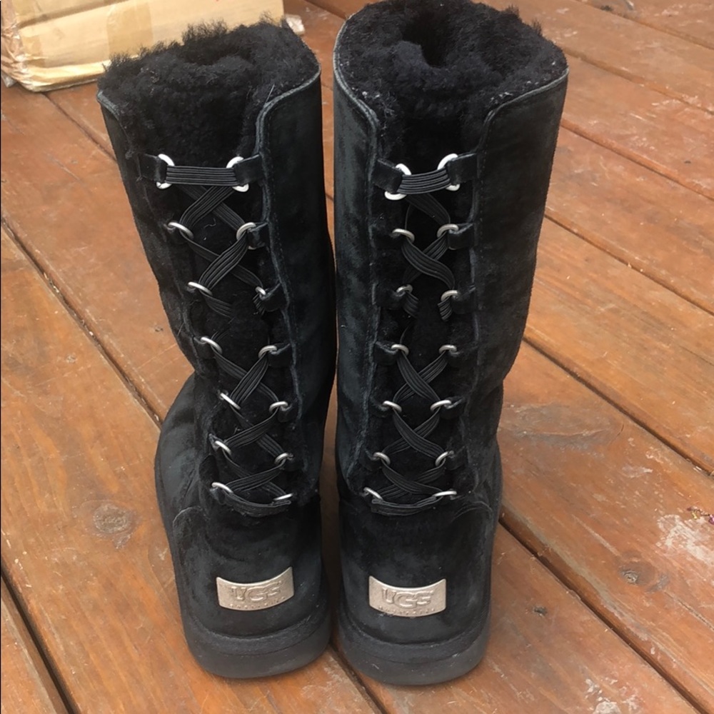 Talk black ugg boots size 7